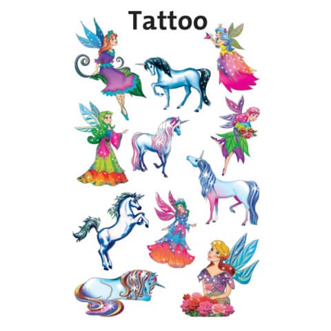 Tatuaggi Avery Kid assortiti - 1 foglio - elfi 56390